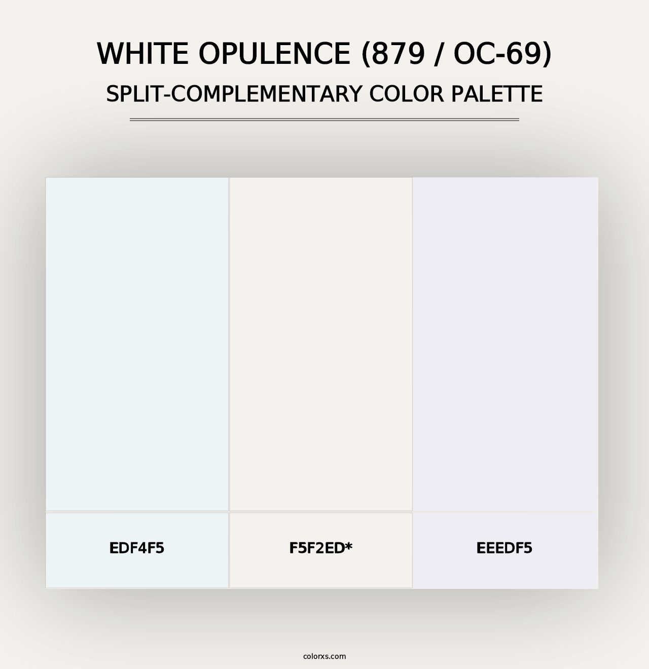 White Opulence (879 / OC-69) - Split-Complementary Color Palette