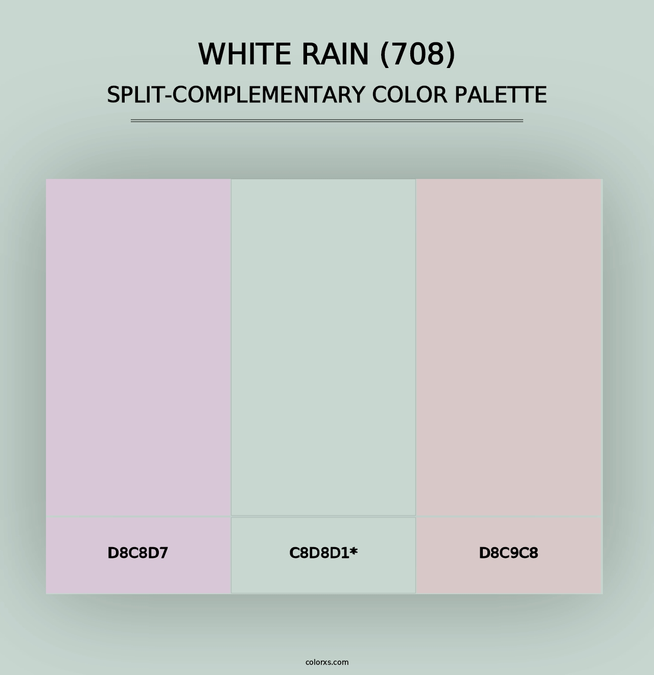 White Rain (708) - Split-Complementary Color Palette