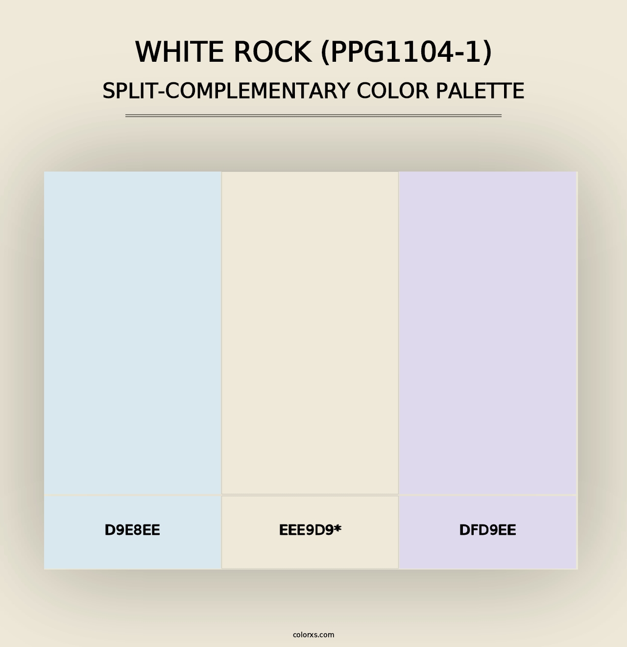 White Rock (PPG1104-1) - Split-Complementary Color Palette