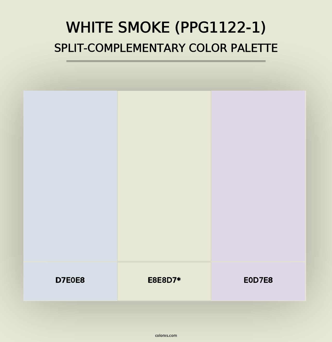 White Smoke (PPG1122-1) - Split-Complementary Color Palette