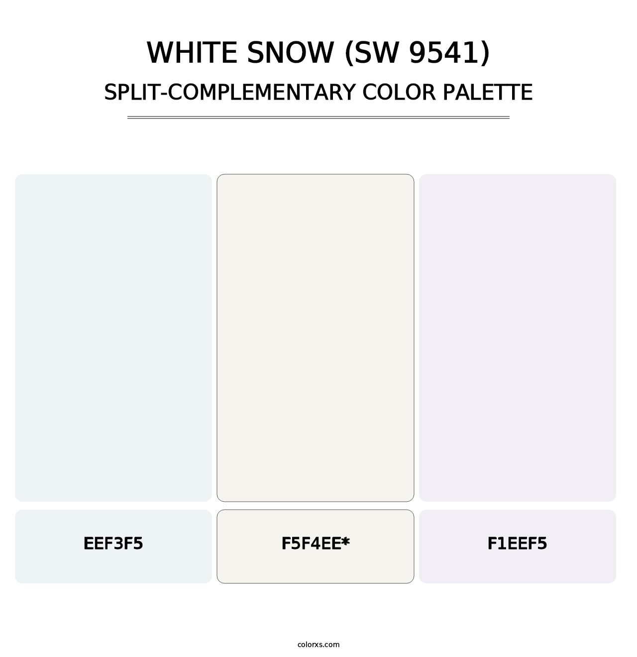 White Snow (SW 9541) - Split-Complementary Color Palette