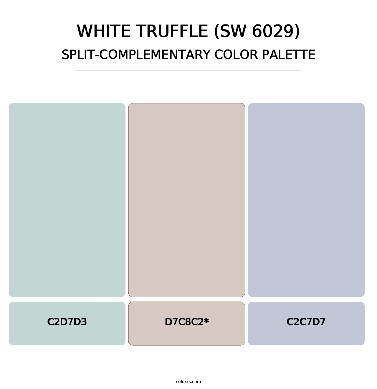 White Truffle (SW 6029) - Split-Complementary Color Palette