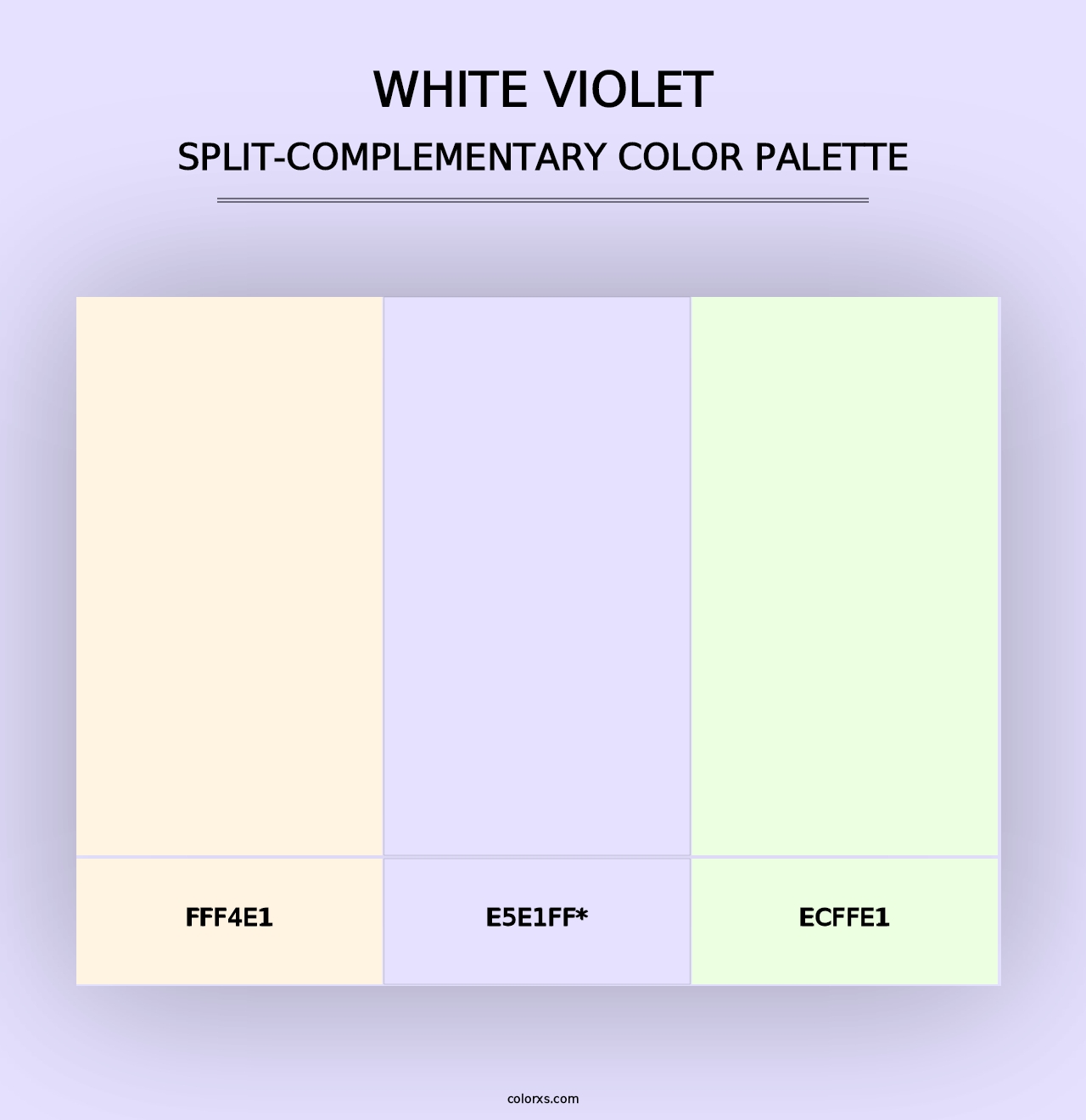 White Violet - Split-Complementary Color Palette