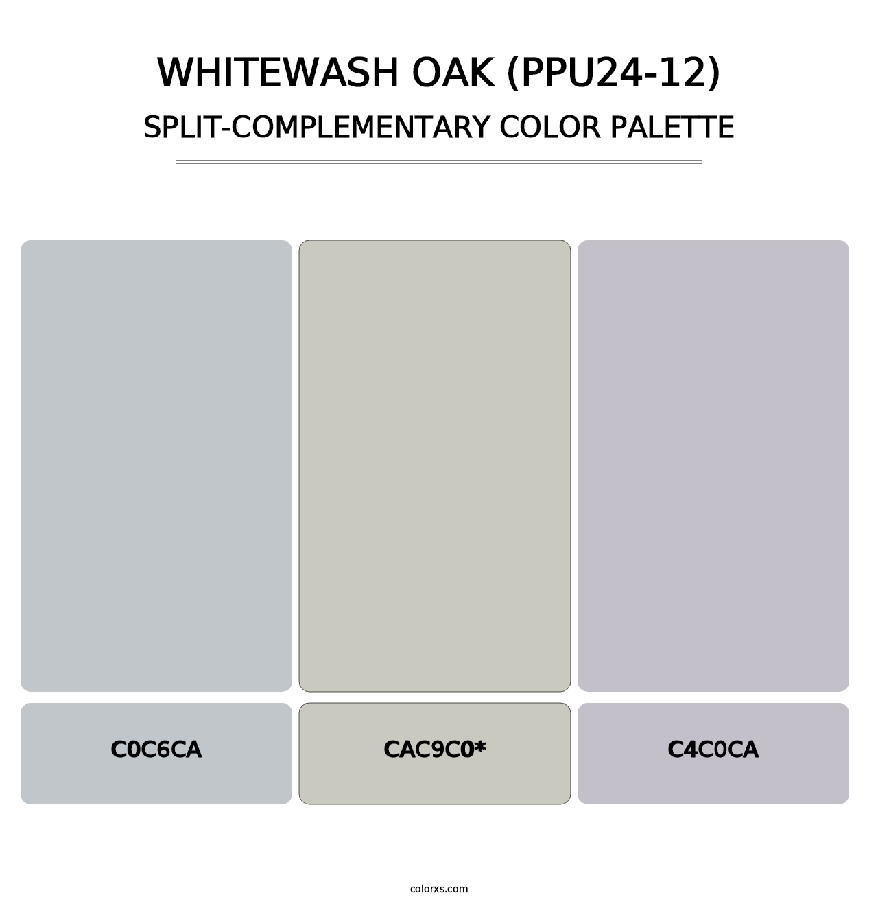 Whitewash Oak (PPU24-12) - Split-Complementary Color Palette