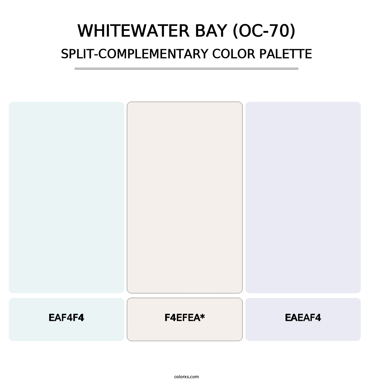 Whitewater Bay (OC-70) - Split-Complementary Color Palette