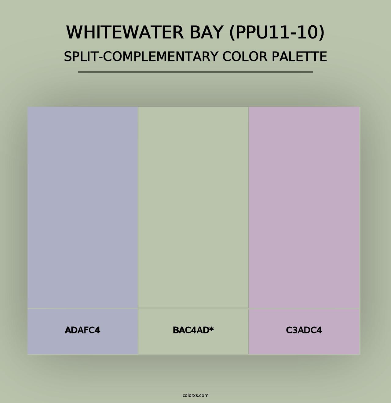 Whitewater Bay (PPU11-10) - Split-Complementary Color Palette