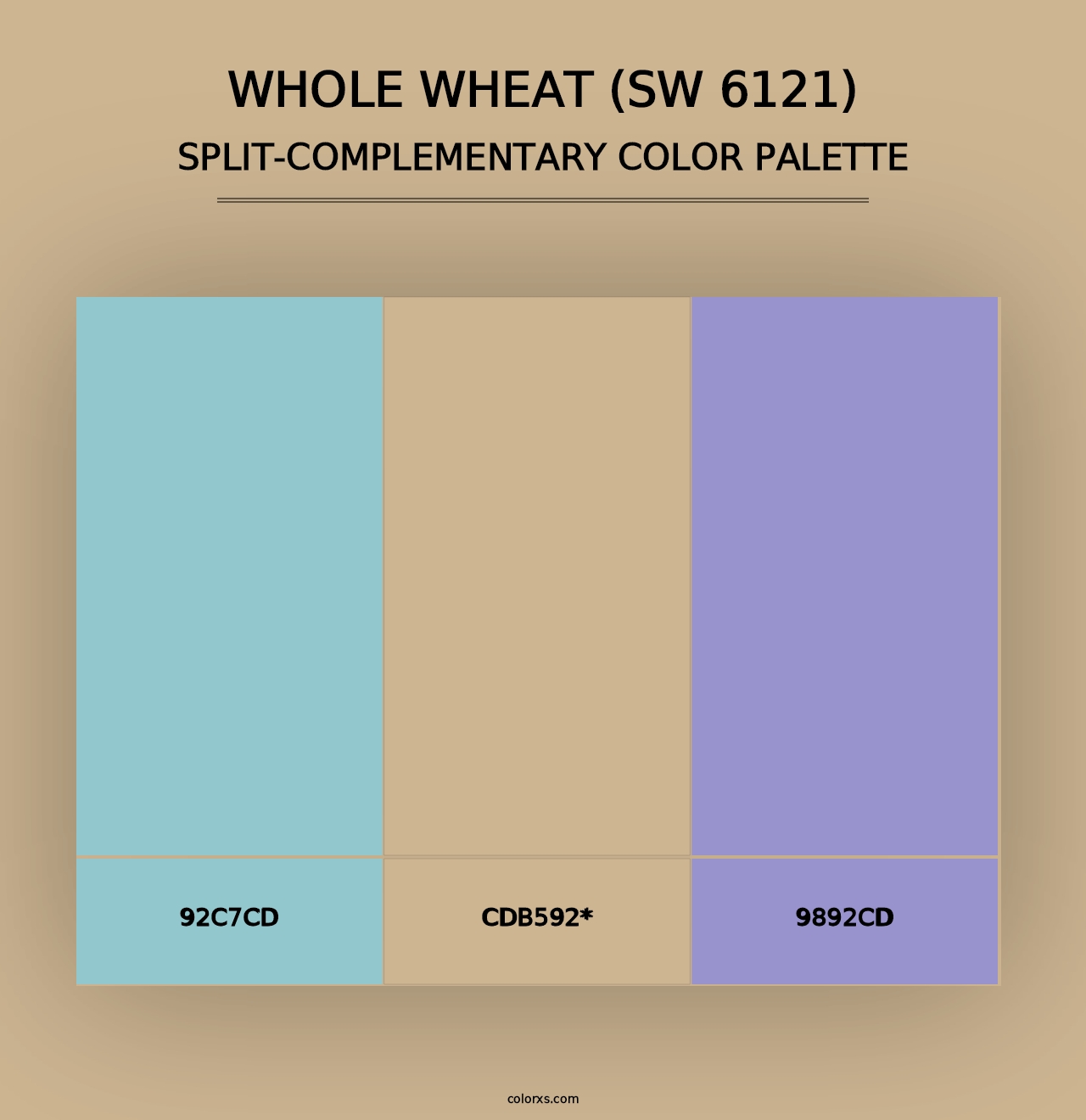 Whole Wheat (SW 6121) - Split-Complementary Color Palette