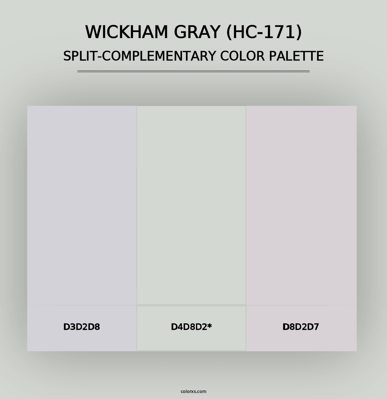 Wickham Gray (HC-171) - Split-Complementary Color Palette