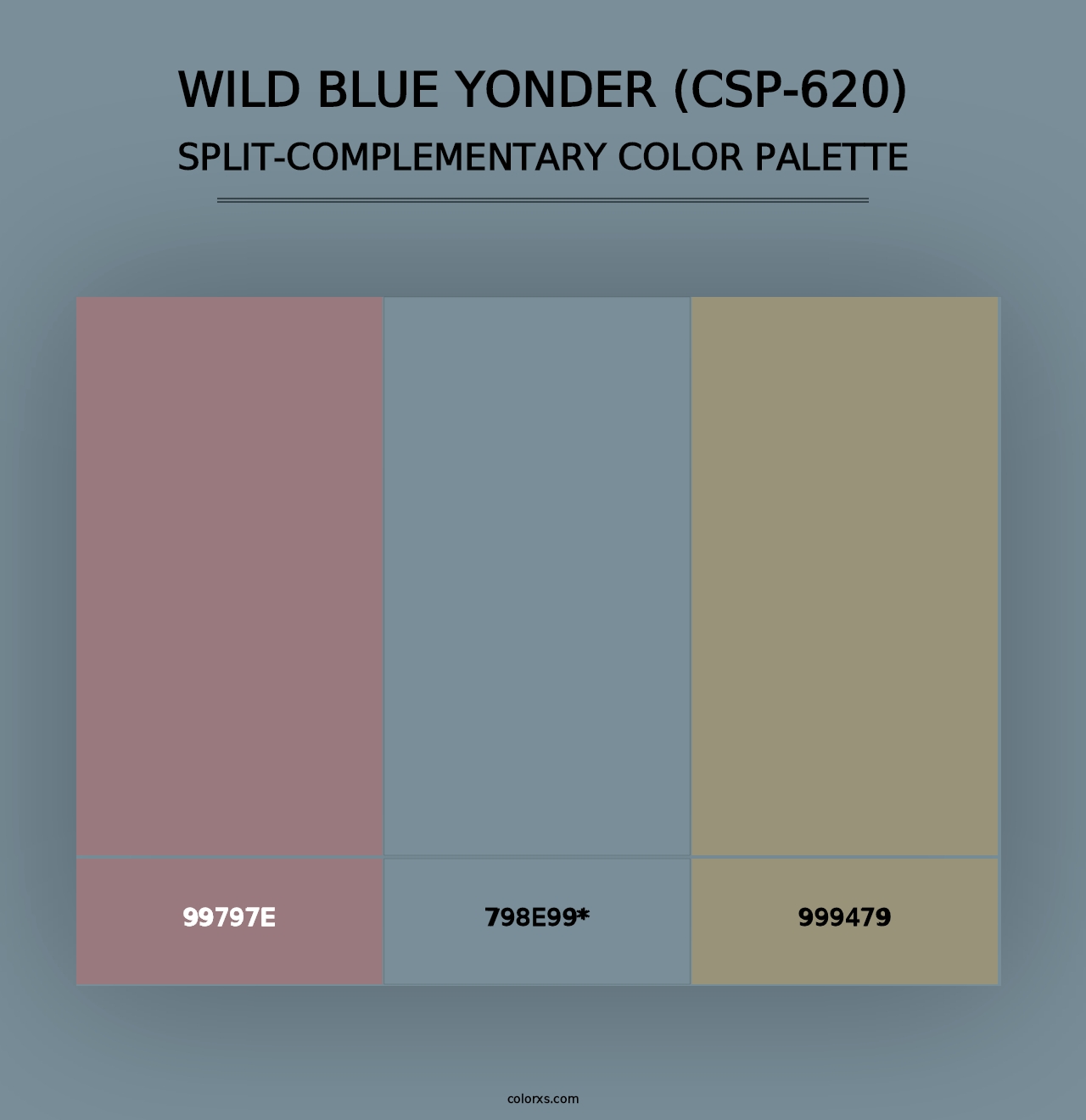 Wild Blue Yonder (CSP-620) - Split-Complementary Color Palette