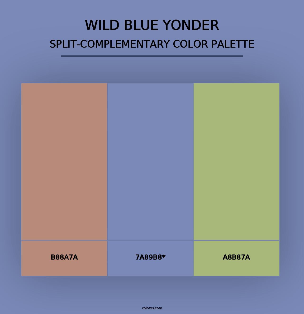 Wild Blue Yonder - Split-Complementary Color Palette