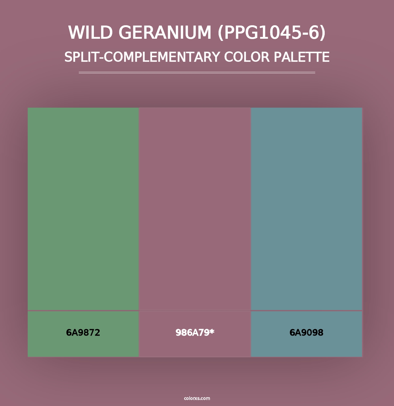 Wild Geranium (PPG1045-6) - Split-Complementary Color Palette