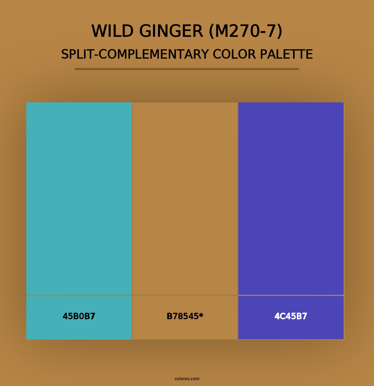 Wild Ginger (M270-7) - Split-Complementary Color Palette