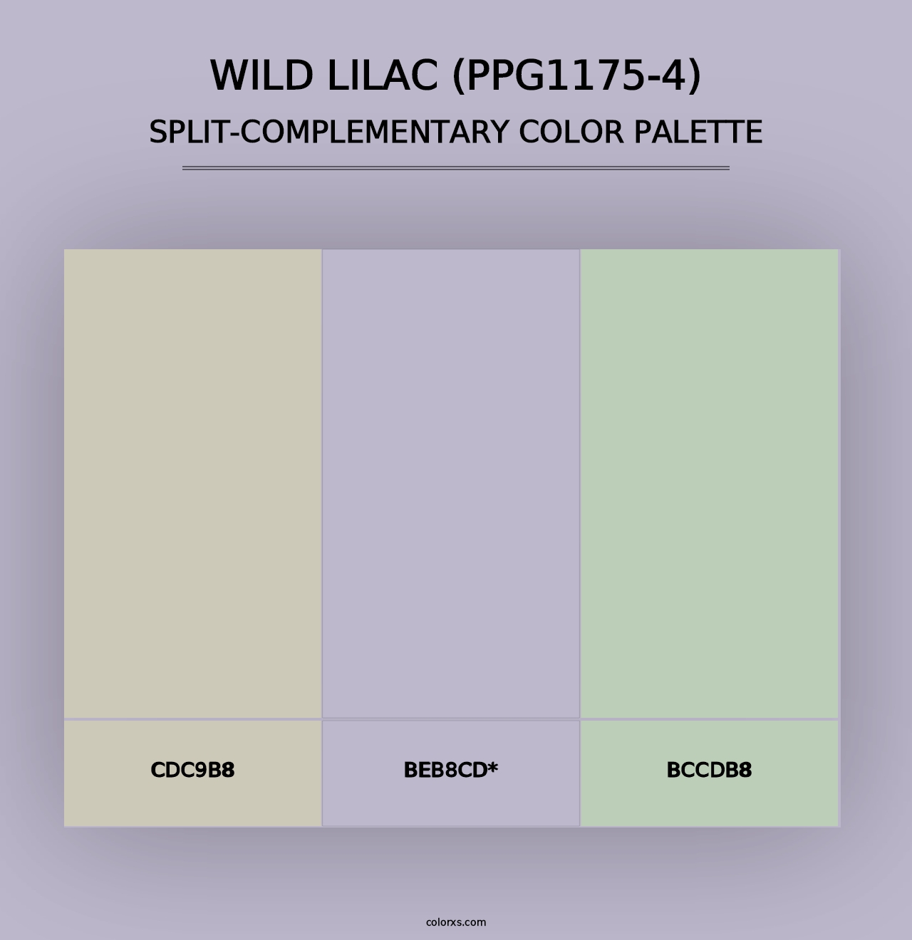 Wild Lilac (PPG1175-4) - Split-Complementary Color Palette