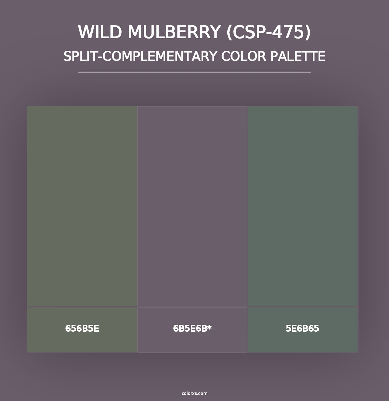 Wild Mulberry (CSP-475) - Split-Complementary Color Palette