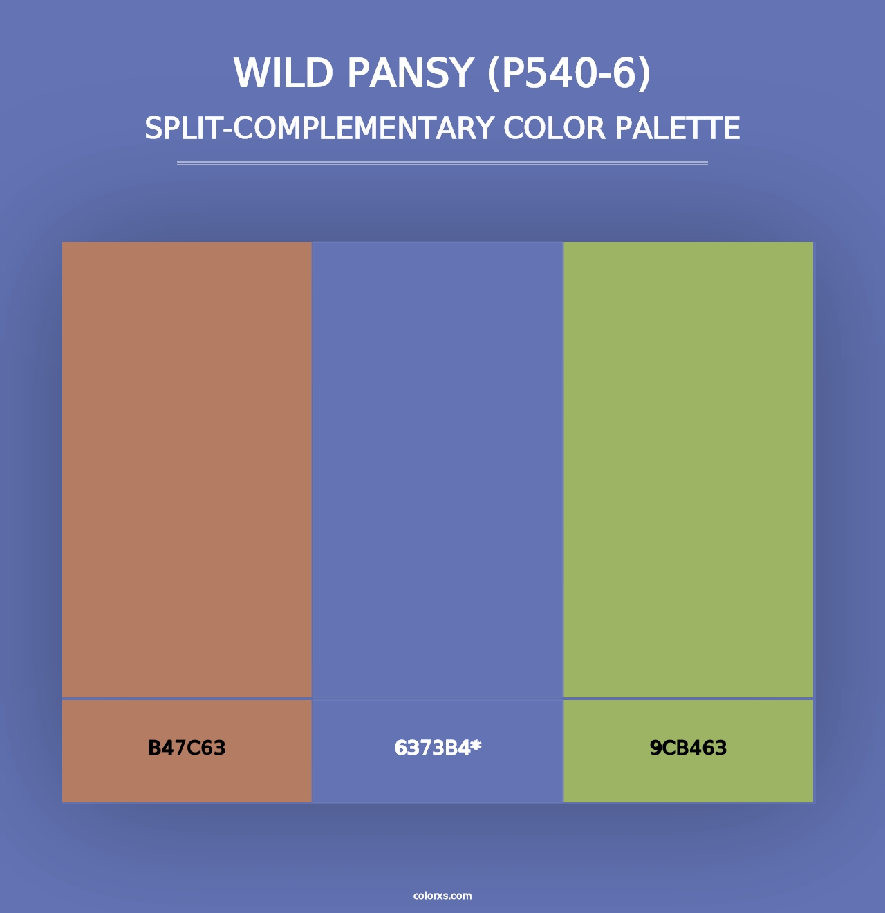 Wild Pansy (P540-6) - Split-Complementary Color Palette