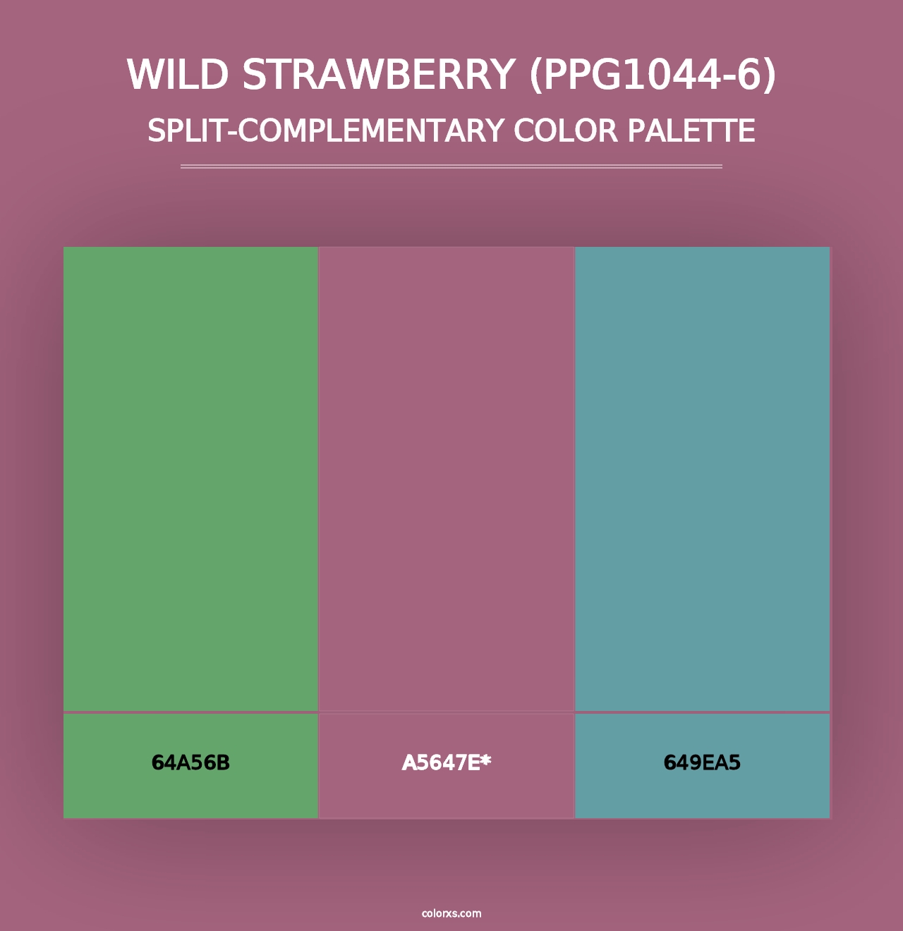 Wild Strawberry (PPG1044-6) - Split-Complementary Color Palette