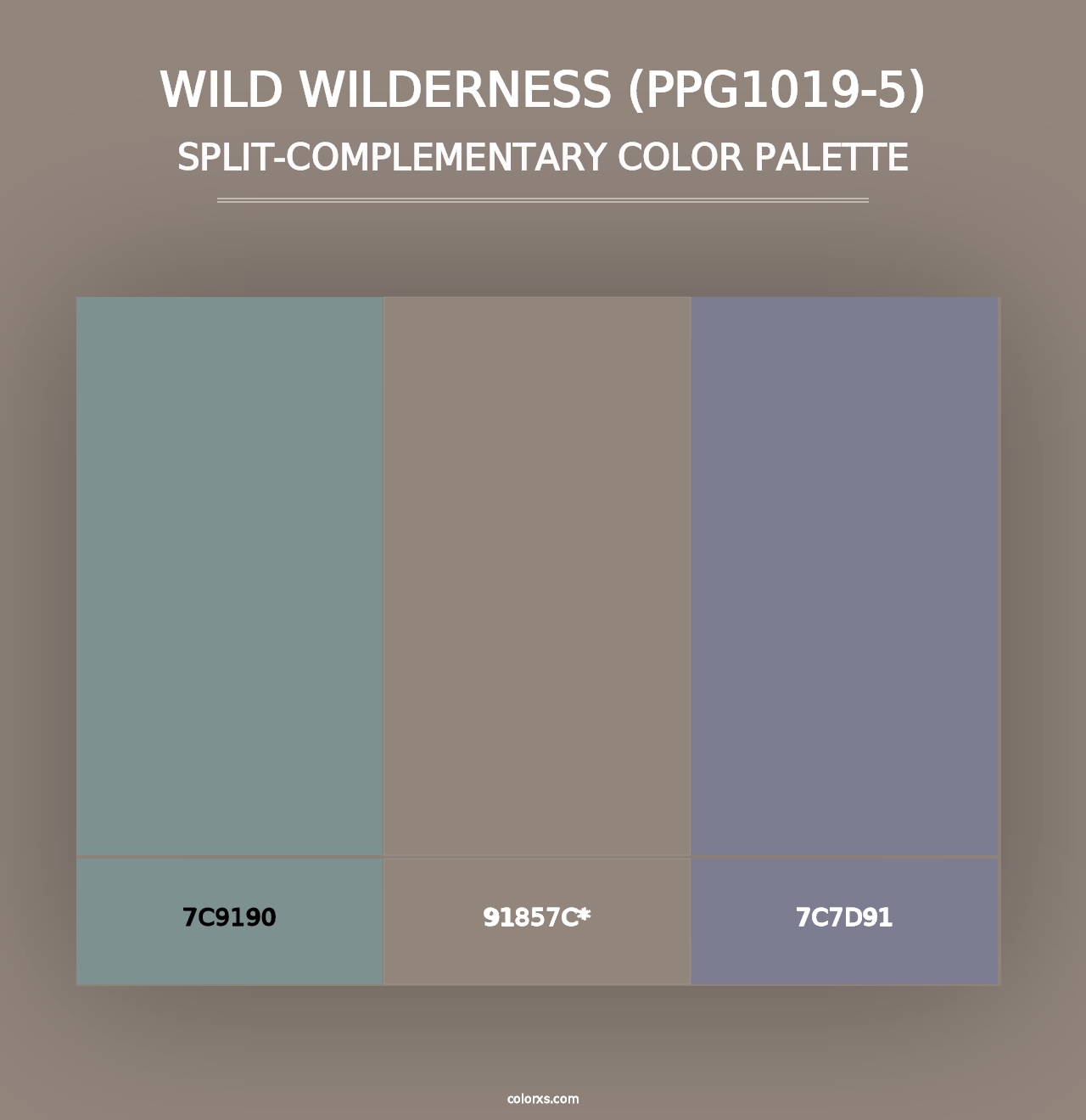 Wild Wilderness (PPG1019-5) - Split-Complementary Color Palette