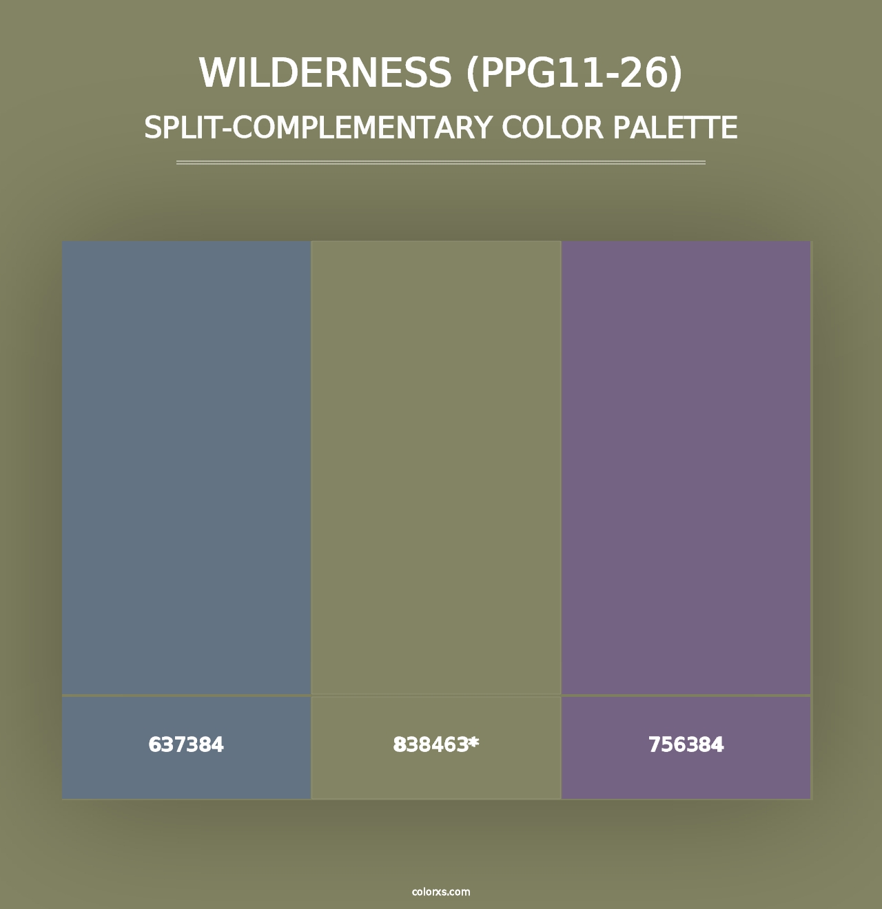 Wilderness (PPG11-26) - Split-Complementary Color Palette