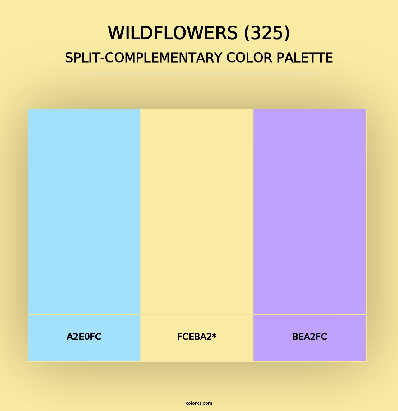 Wildflowers (325) - Split-Complementary Color Palette