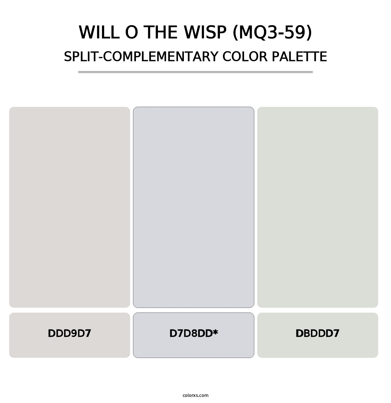 Will O The Wisp (MQ3-59) - Split-Complementary Color Palette