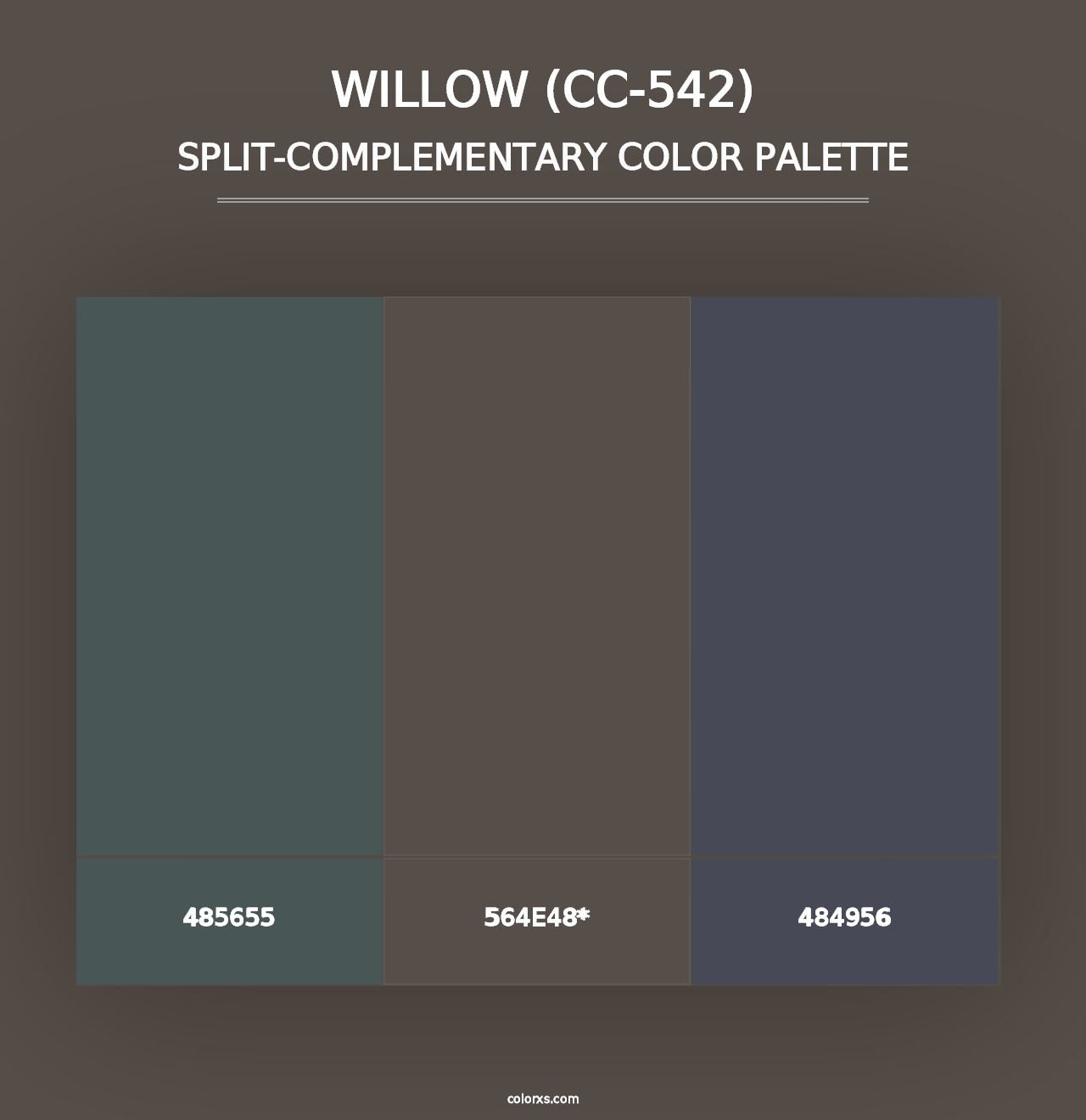 Willow (CC-542) - Split-Complementary Color Palette