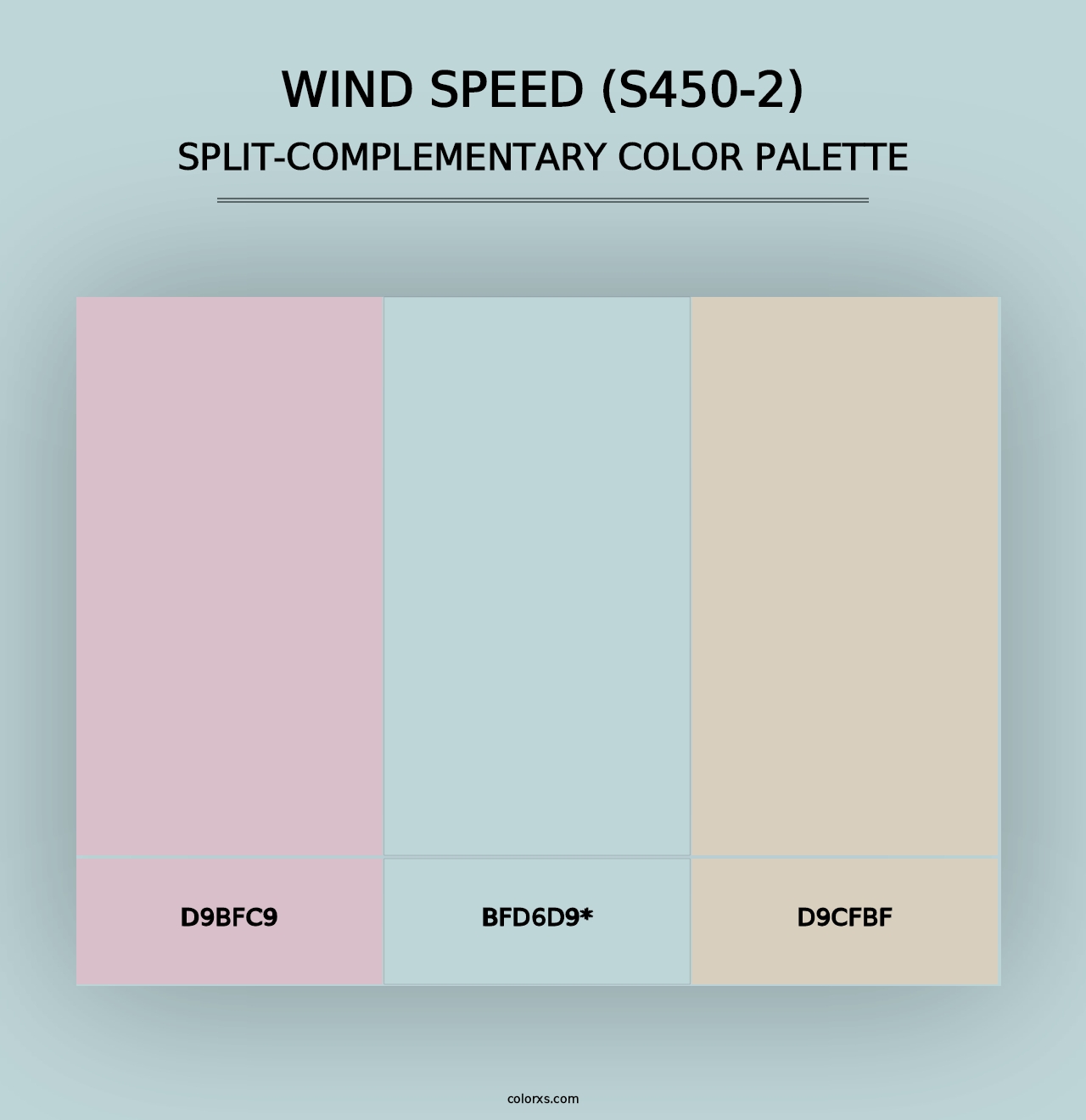 Wind Speed (S450-2) - Split-Complementary Color Palette