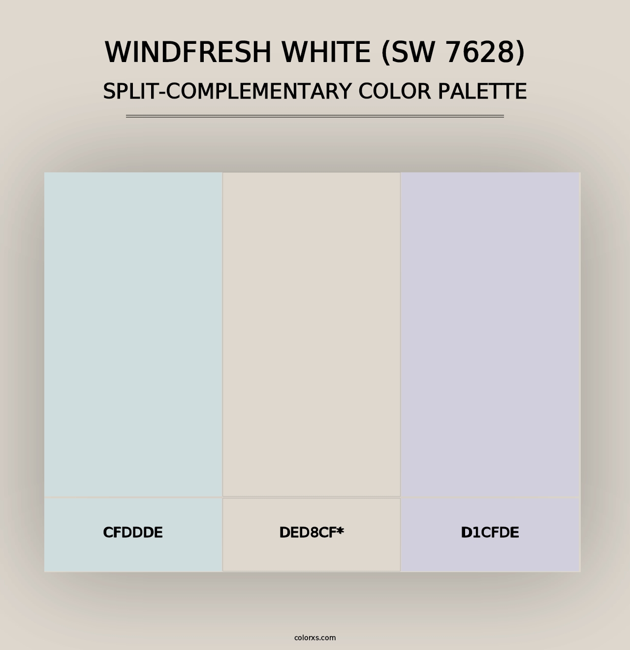 Windfresh White (SW 7628) - Split-Complementary Color Palette