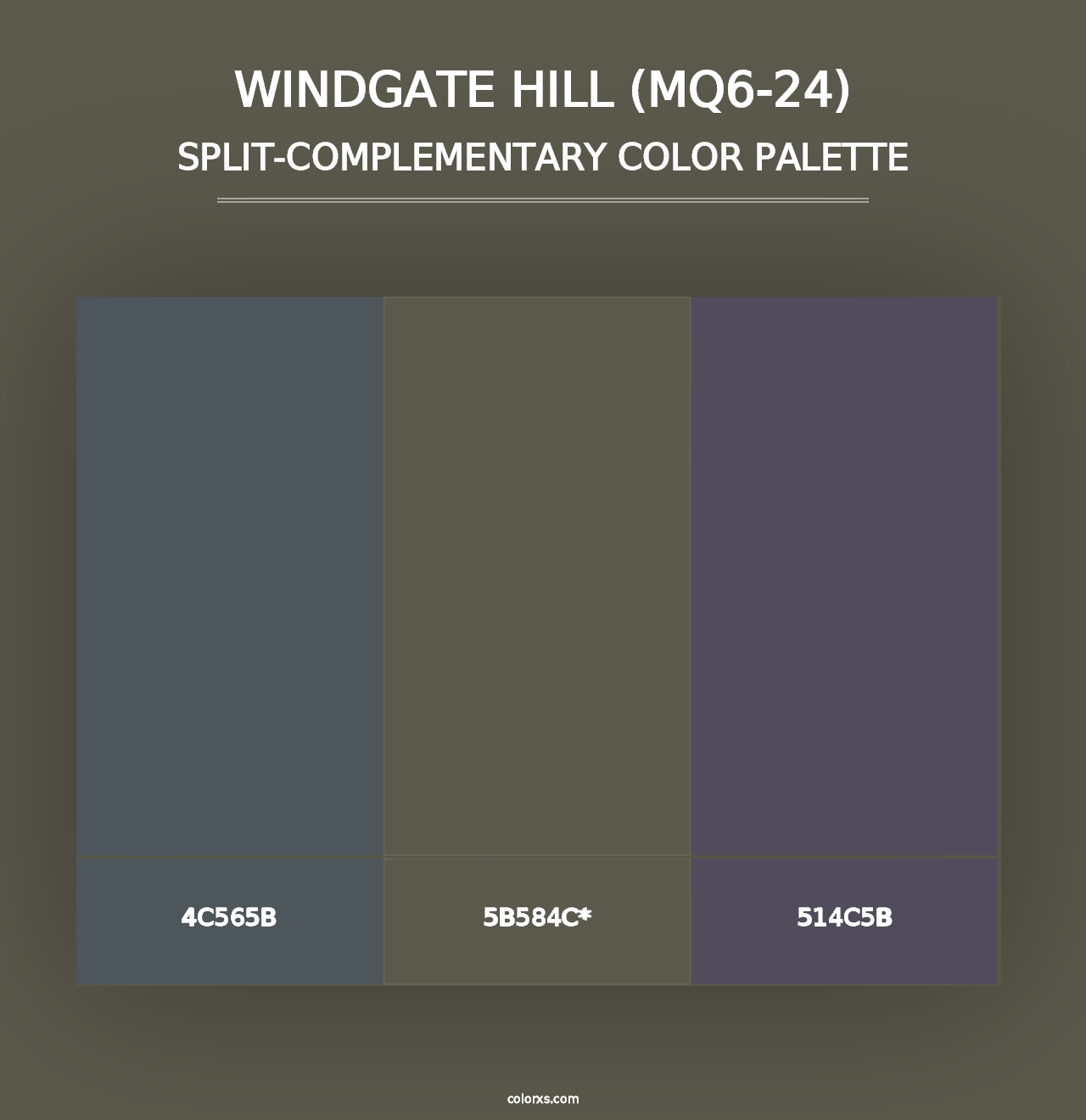 Windgate Hill (MQ6-24) - Split-Complementary Color Palette