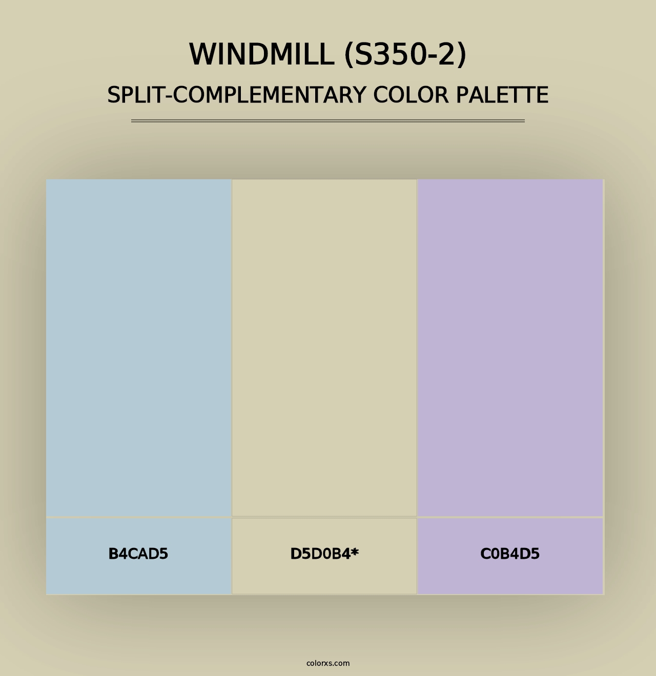 Windmill (S350-2) - Split-Complementary Color Palette