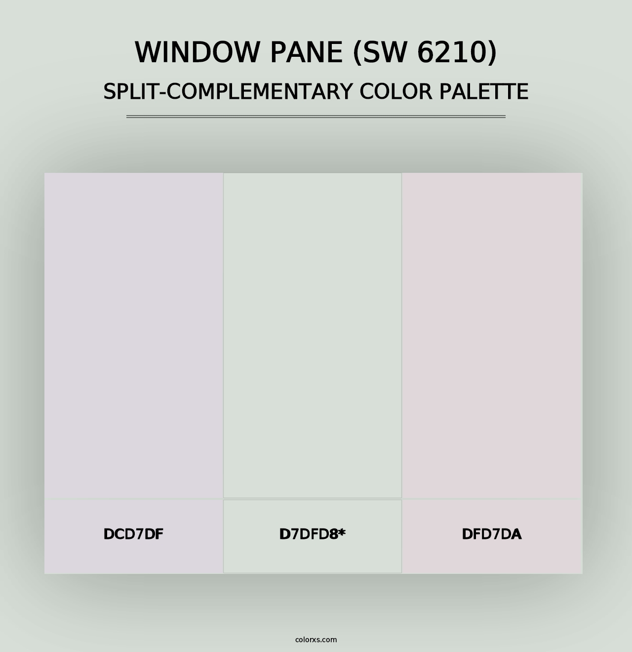 Window Pane (SW 6210) - Split-Complementary Color Palette