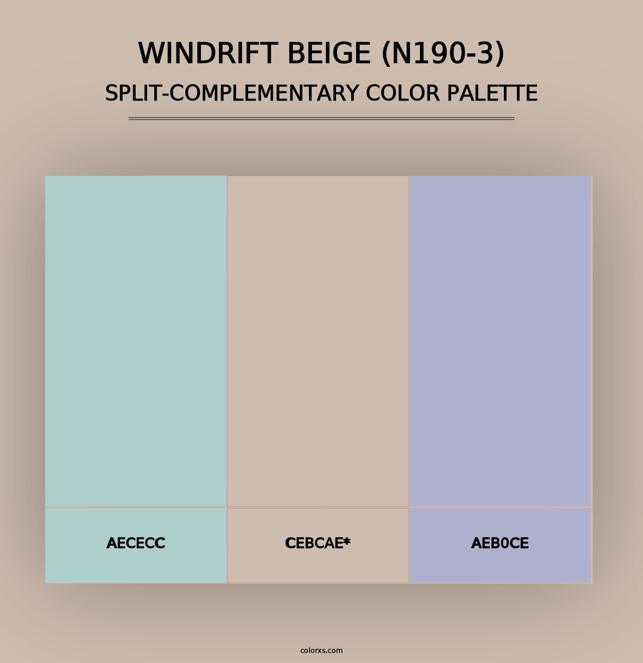 Windrift Beige (N190-3) - Split-Complementary Color Palette