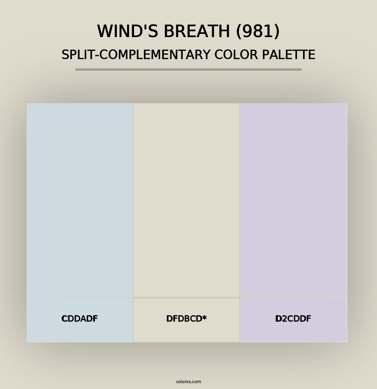 Wind's Breath (981) - Split-Complementary Color Palette