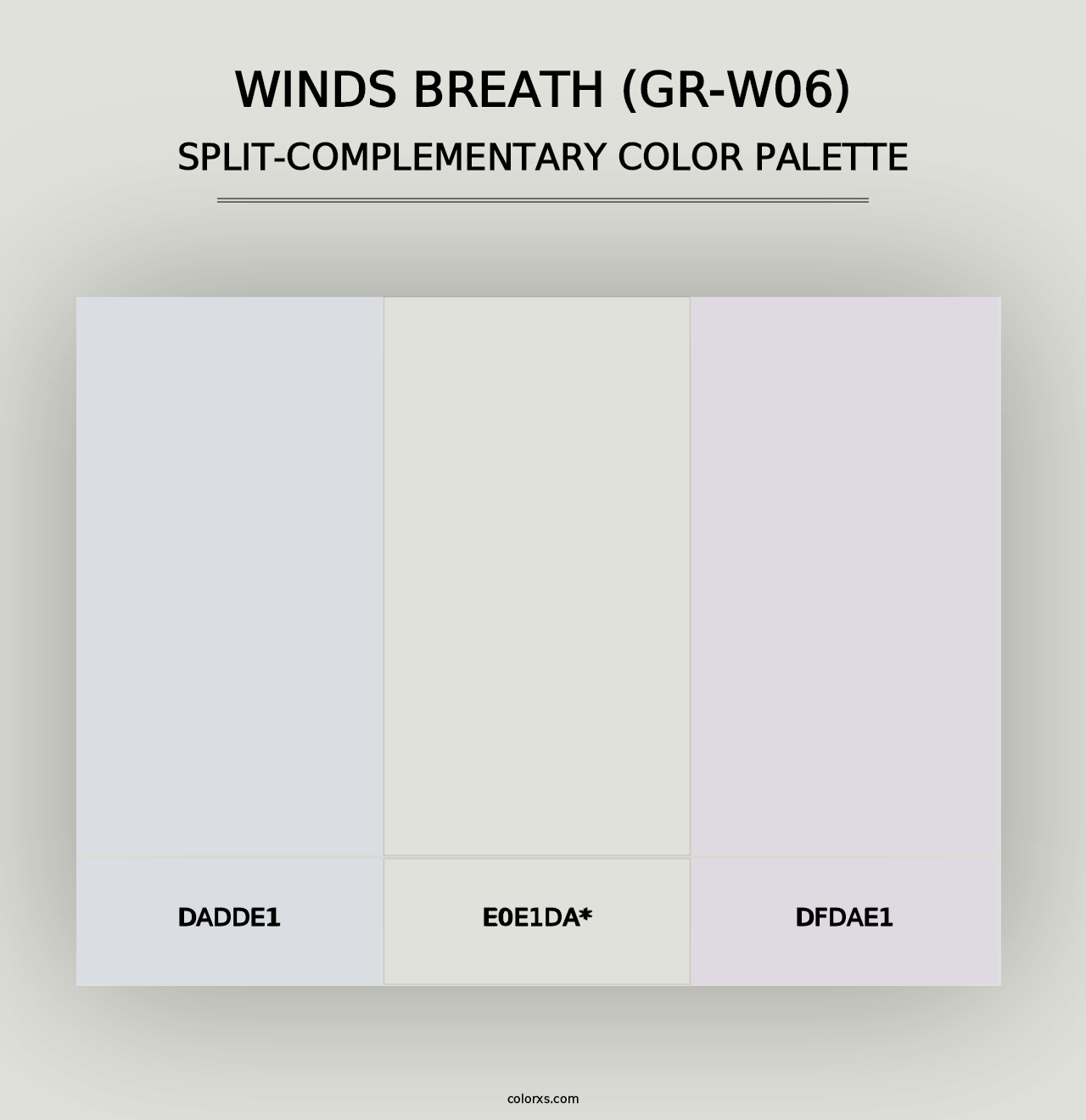 Winds Breath (GR-W06) - Split-Complementary Color Palette