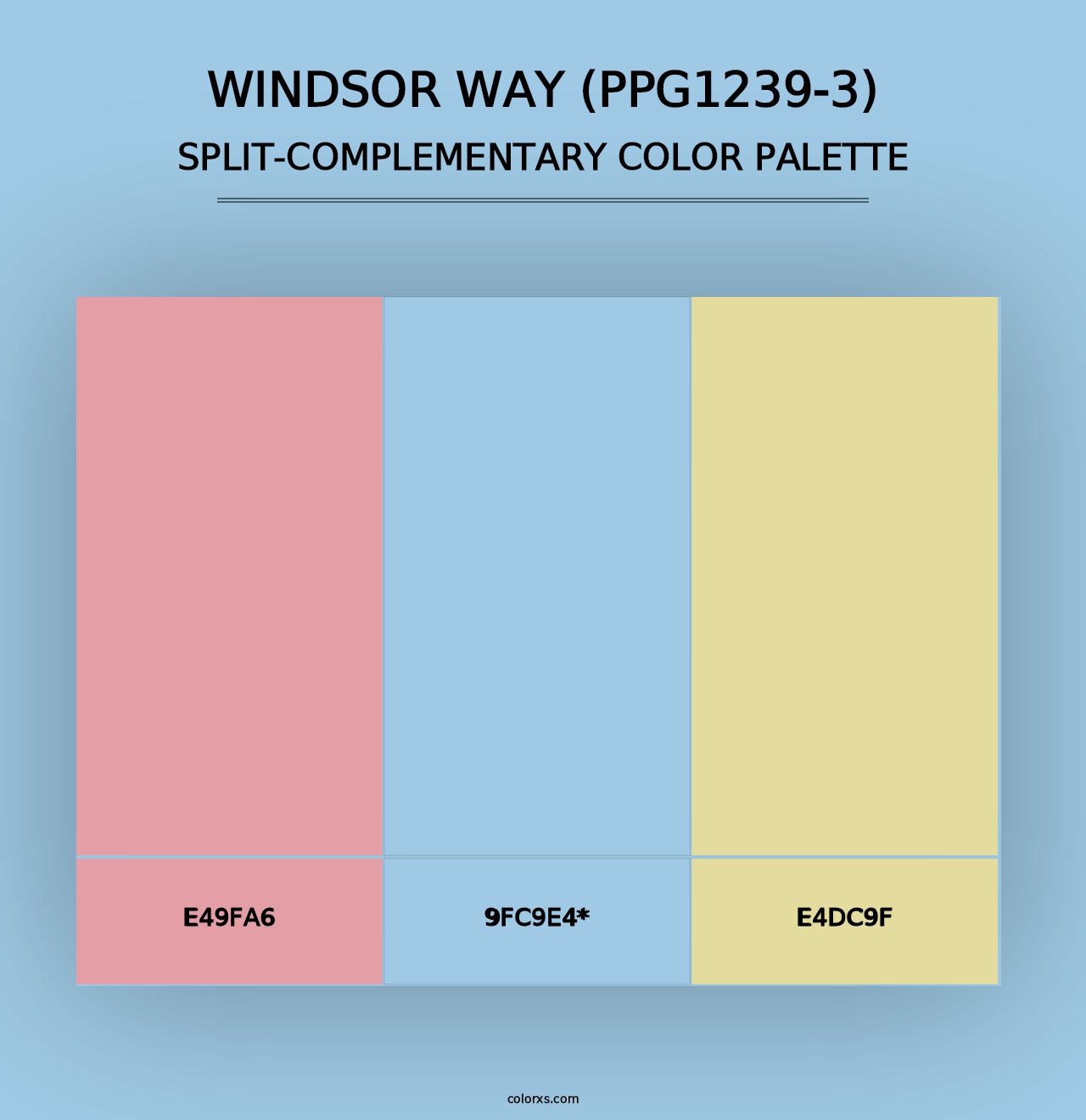 Windsor Way (PPG1239-3) - Split-Complementary Color Palette