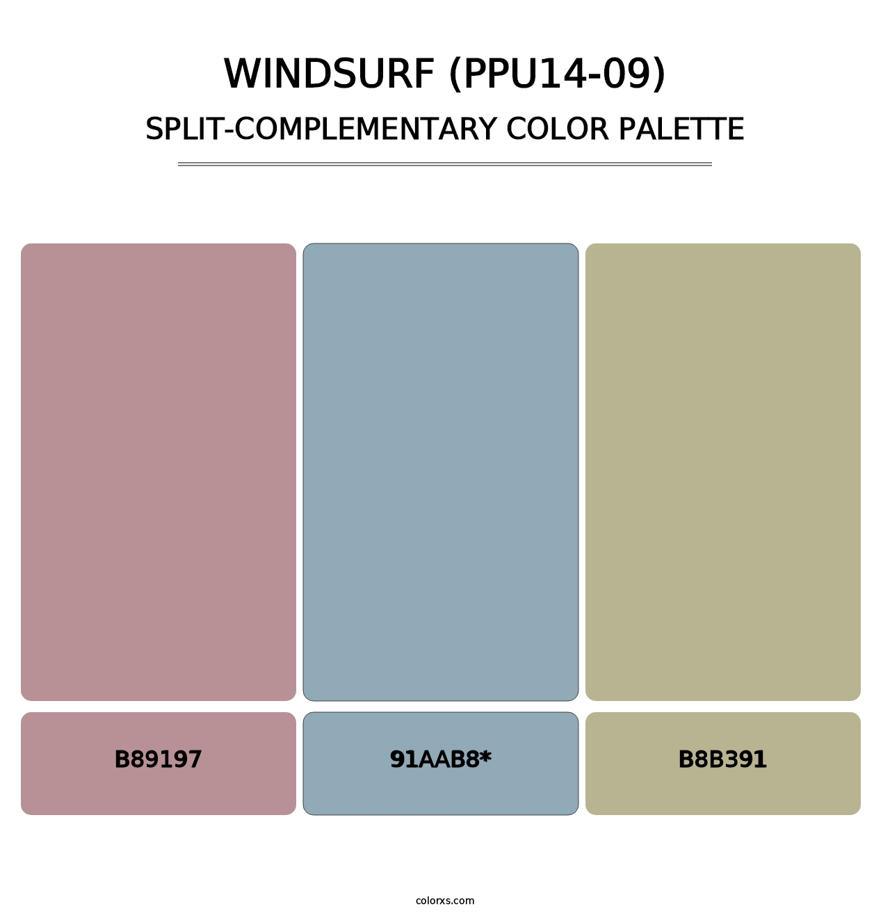 Windsurf (PPU14-09) - Split-Complementary Color Palette