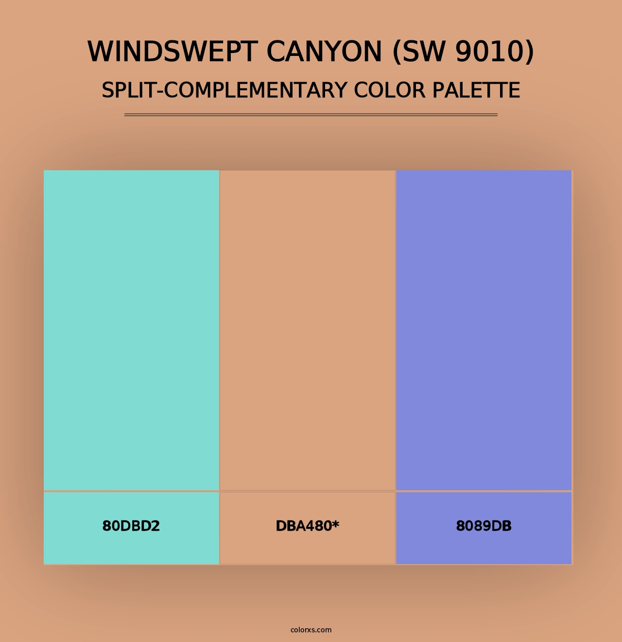 Windswept Canyon (SW 9010) - Split-Complementary Color Palette