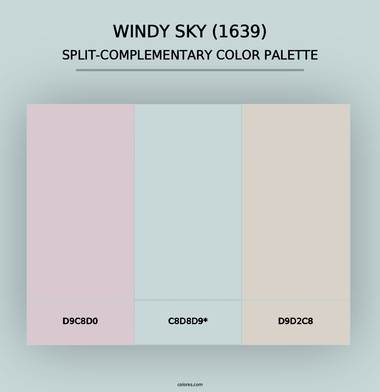 Windy Sky (1639) - Split-Complementary Color Palette