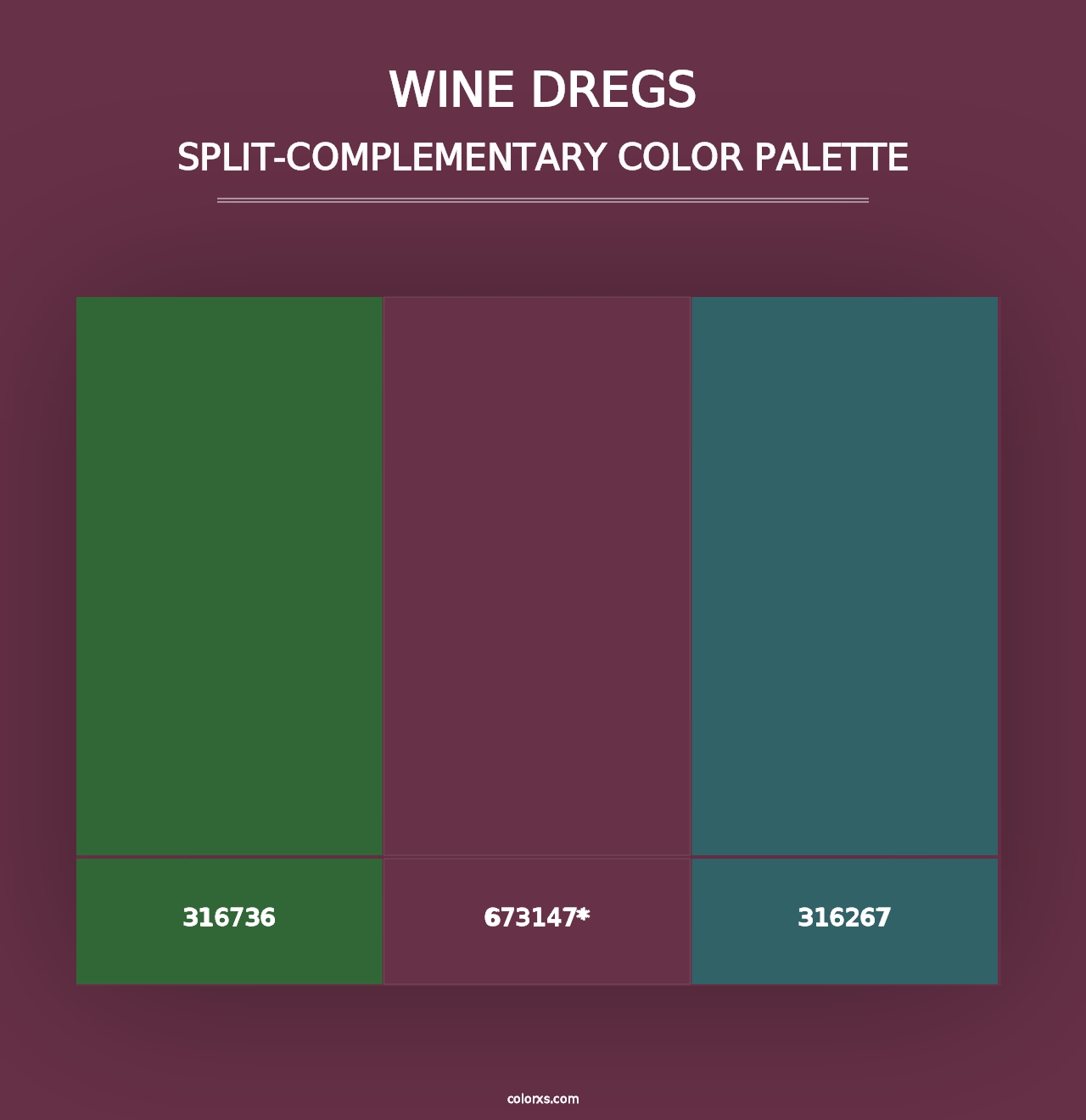 Wine Dregs - Split-Complementary Color Palette