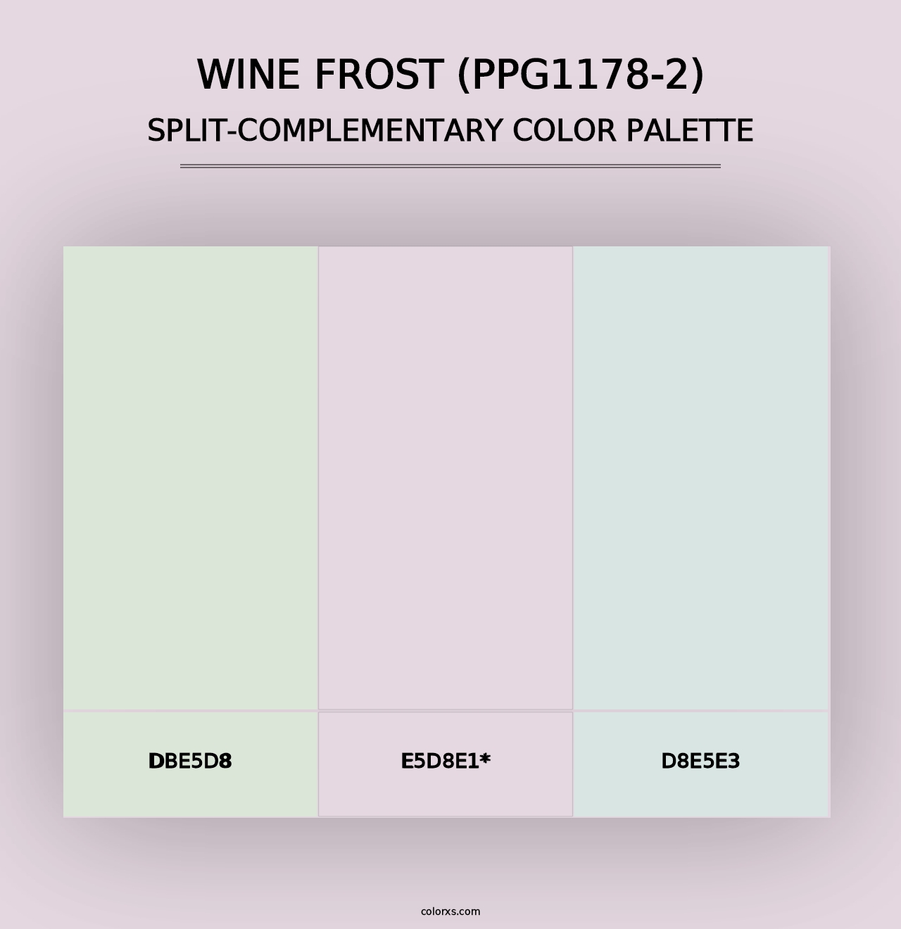 Wine Frost (PPG1178-2) - Split-Complementary Color Palette