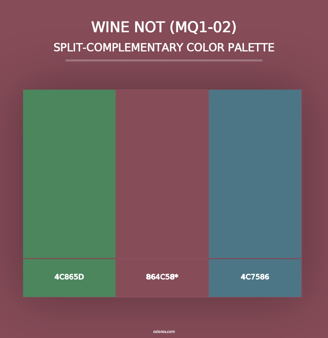 Wine Not (MQ1-02) - Split-Complementary Color Palette