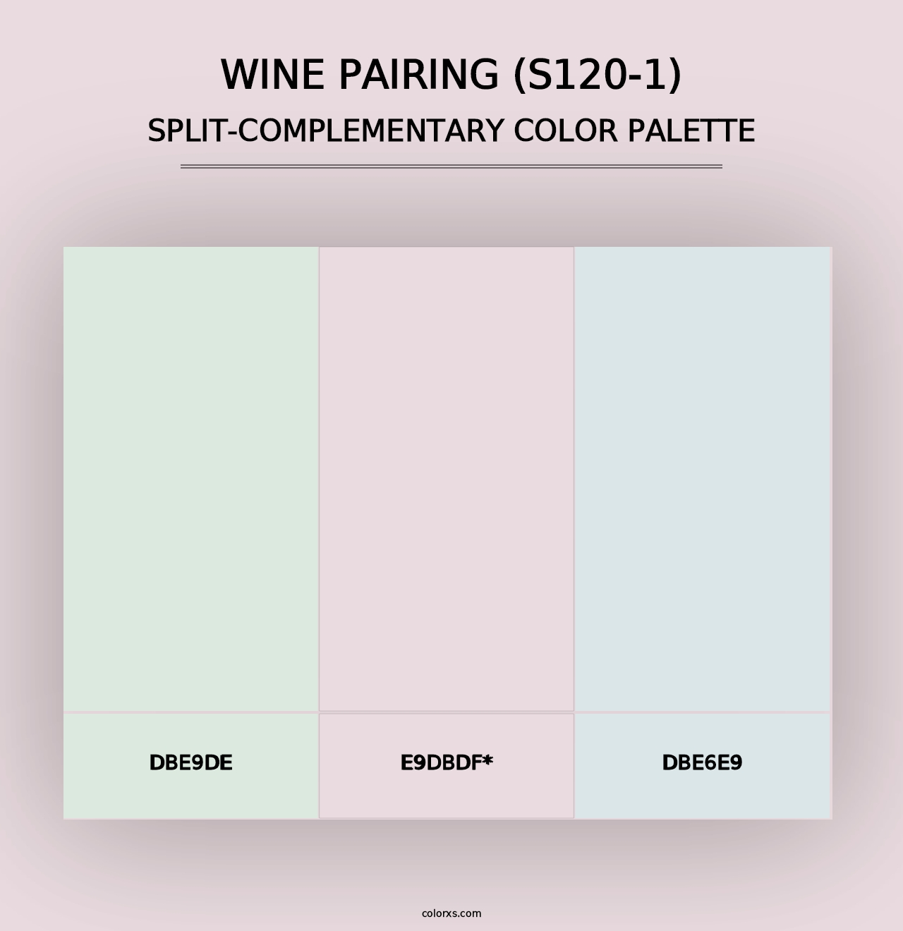 Wine Pairing (S120-1) - Split-Complementary Color Palette