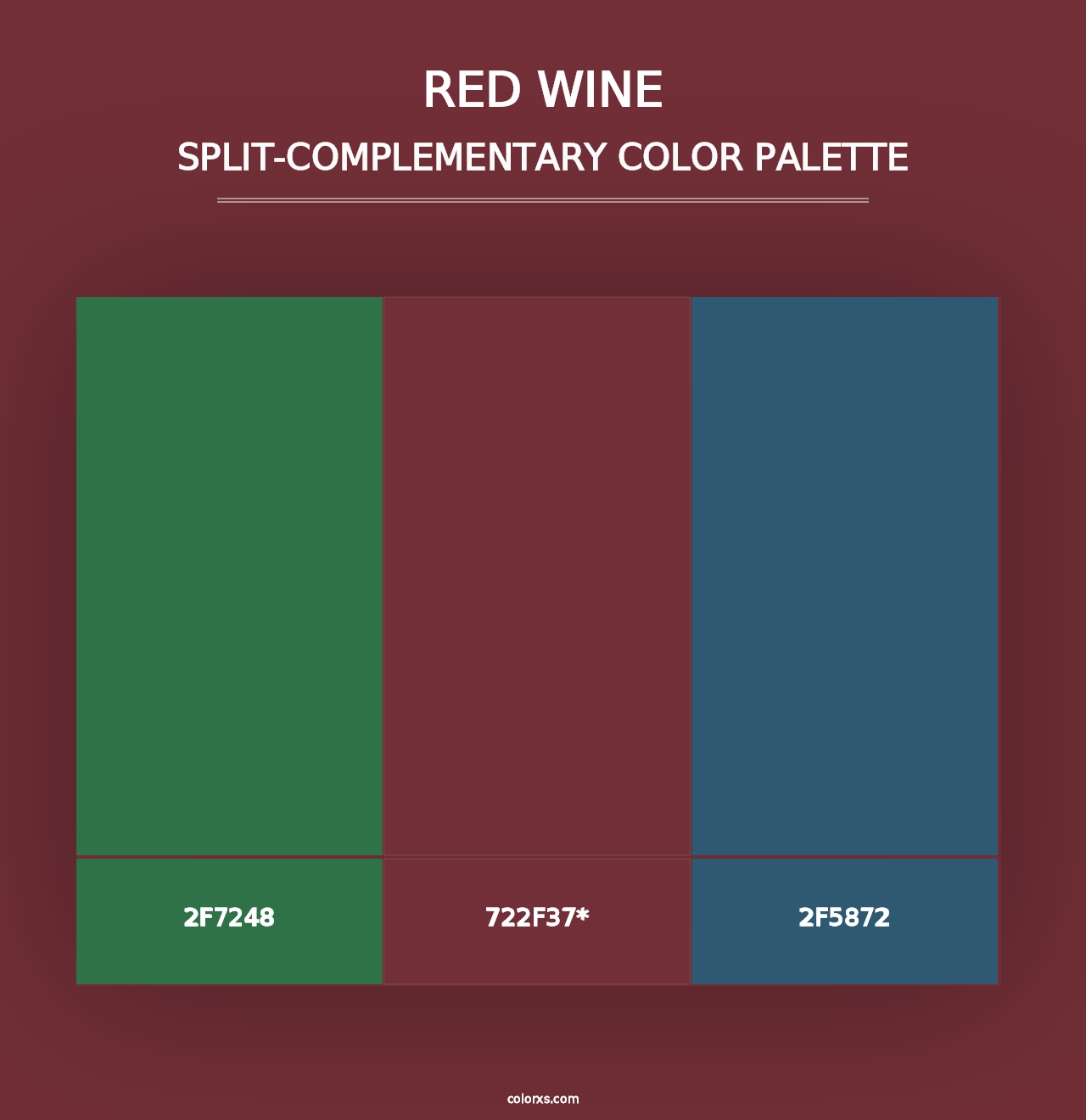 Red Wine - Split-Complementary Color Palette