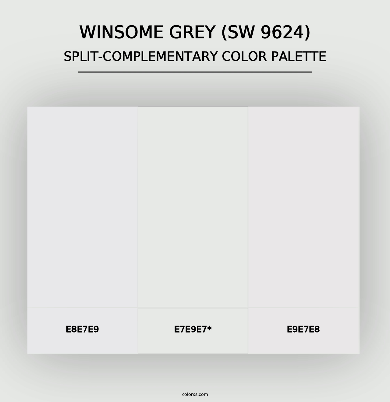 Winsome Grey (SW 9624) - Split-Complementary Color Palette