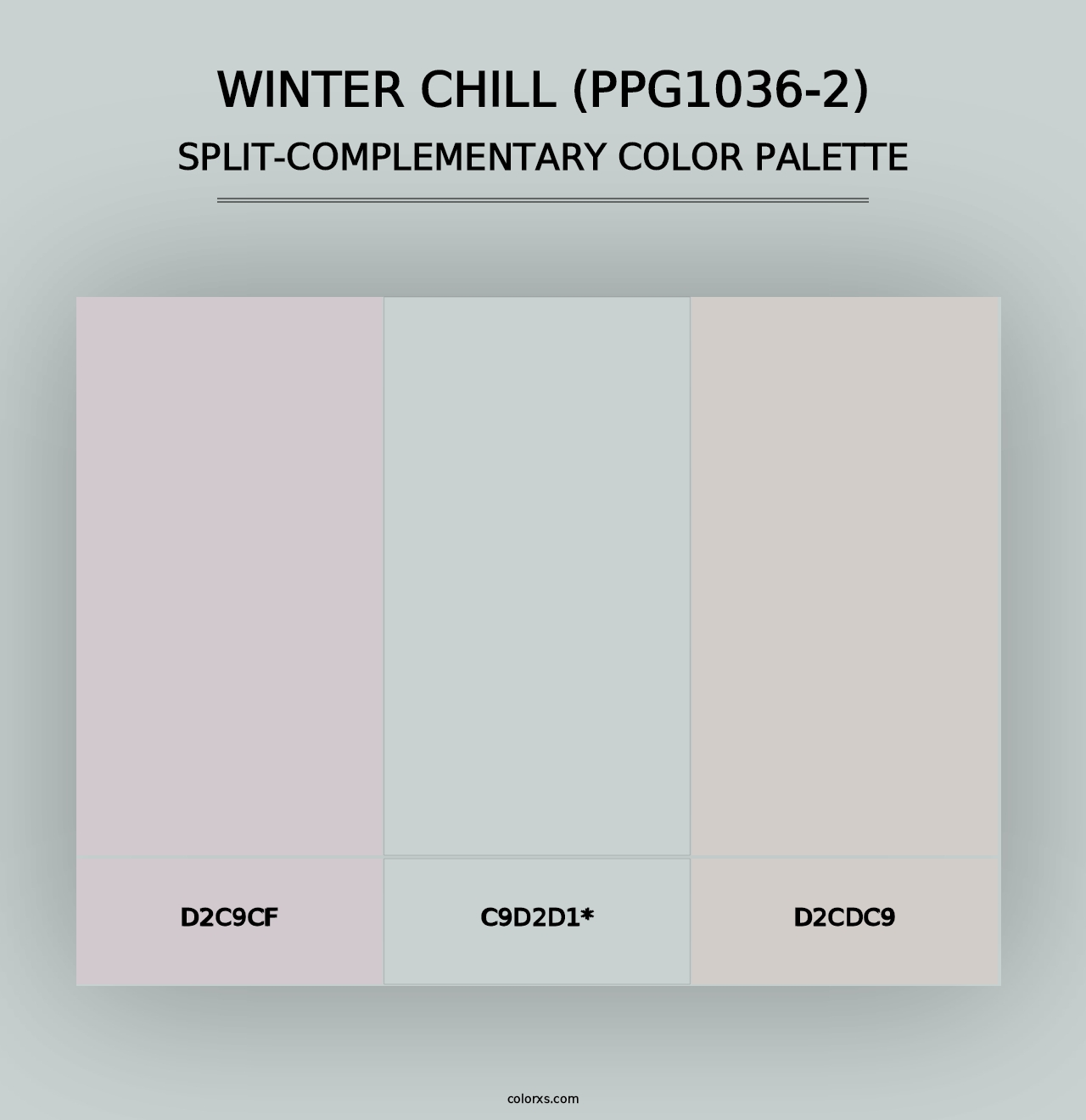 Winter Chill (PPG1036-2) - Split-Complementary Color Palette