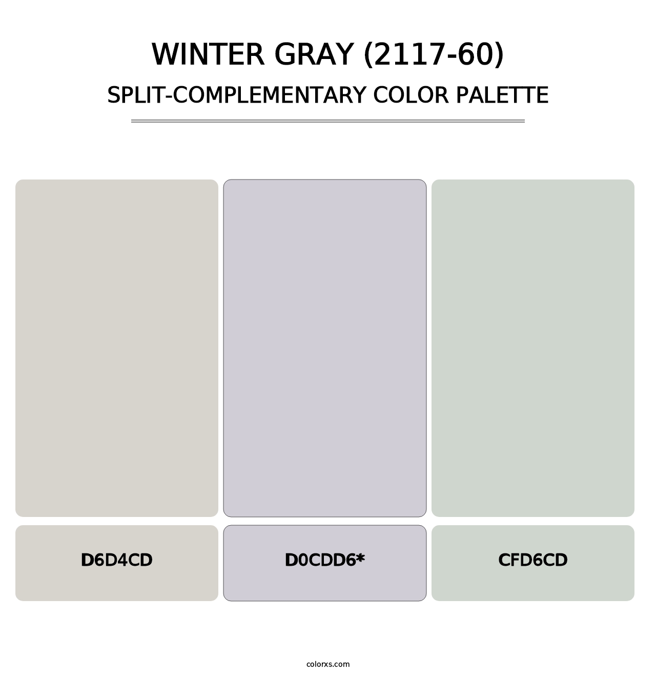 Winter Gray (2117-60) - Split-Complementary Color Palette