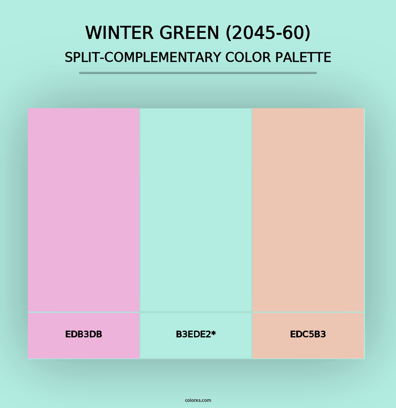 Winter Green (2045-60) - Split-Complementary Color Palette