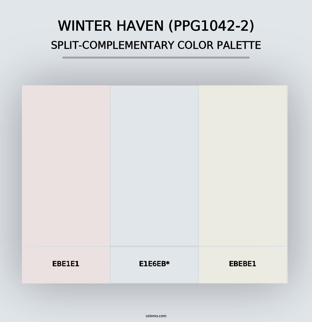 Winter Haven (PPG1042-2) - Split-Complementary Color Palette