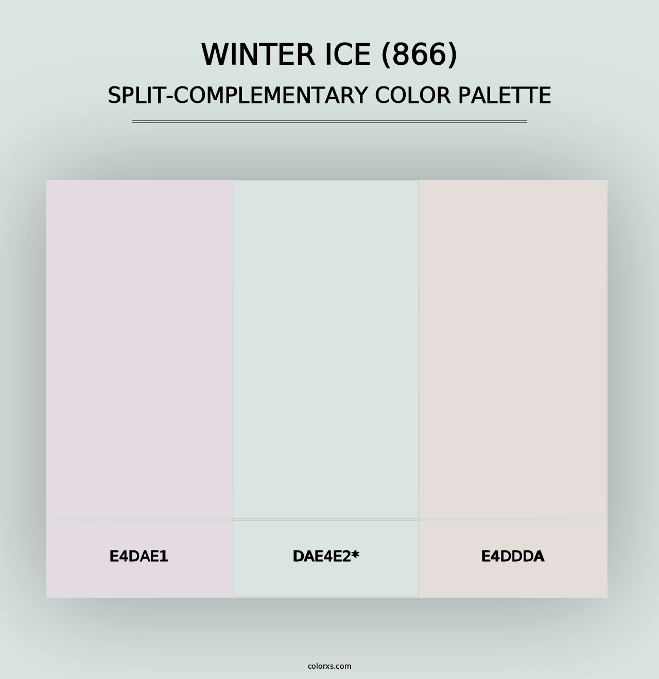 Winter Ice (866) - Split-Complementary Color Palette