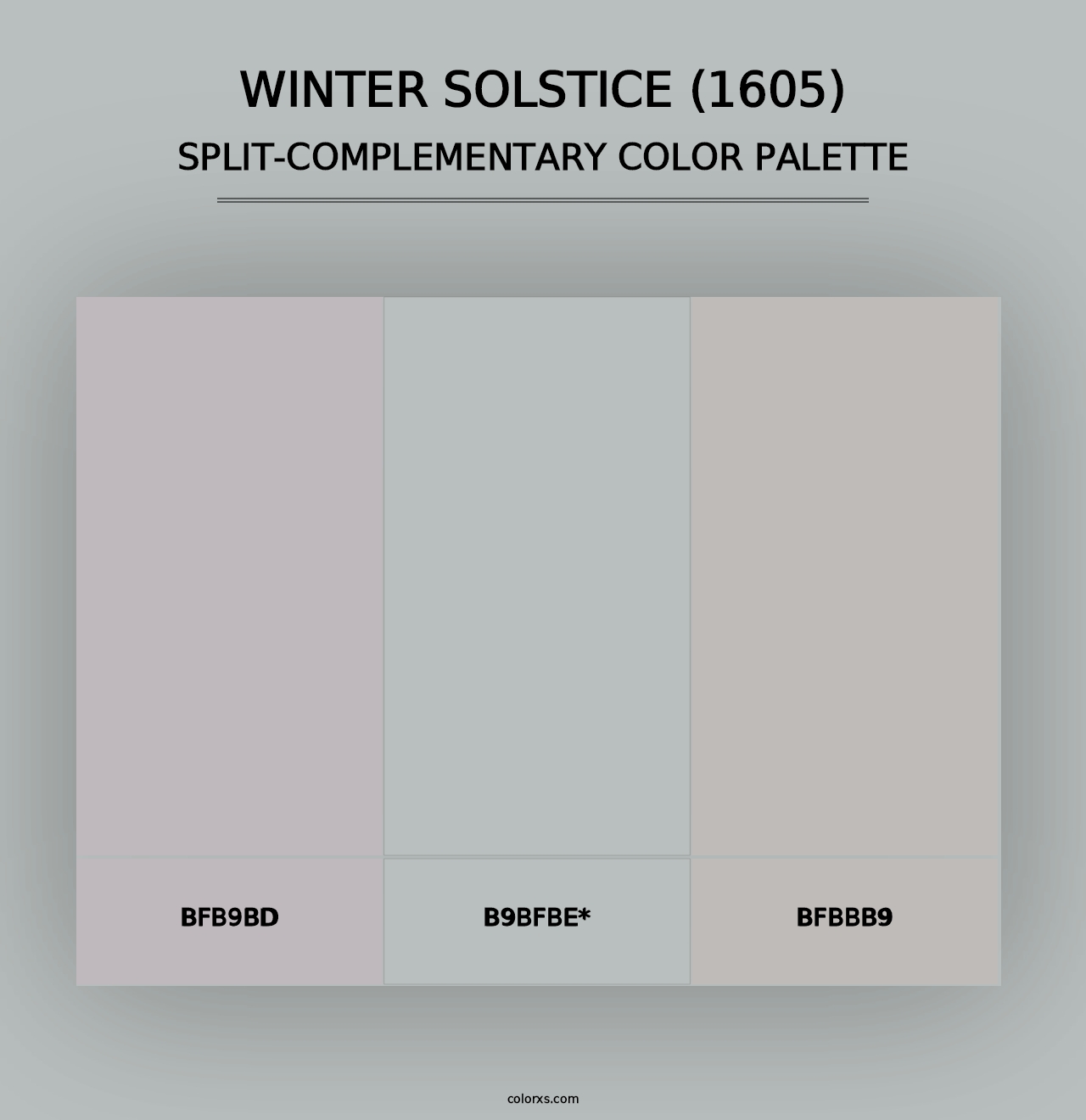 Winter Solstice (1605) - Split-Complementary Color Palette