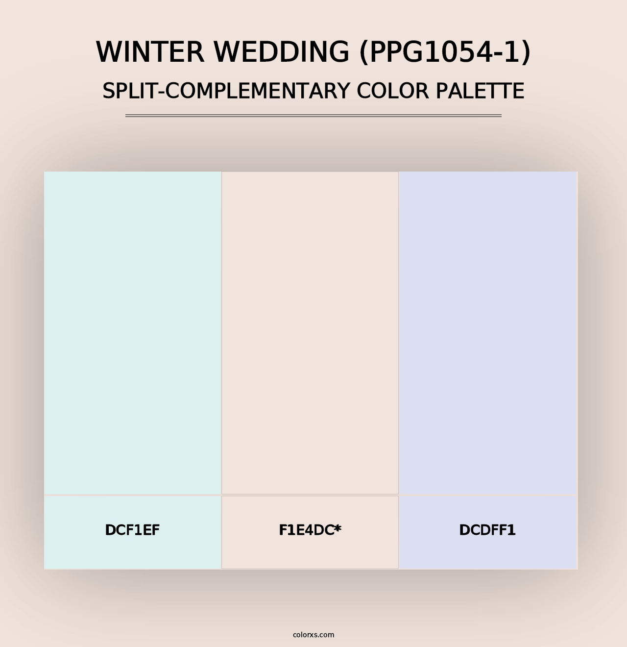 Winter Wedding (PPG1054-1) - Split-Complementary Color Palette